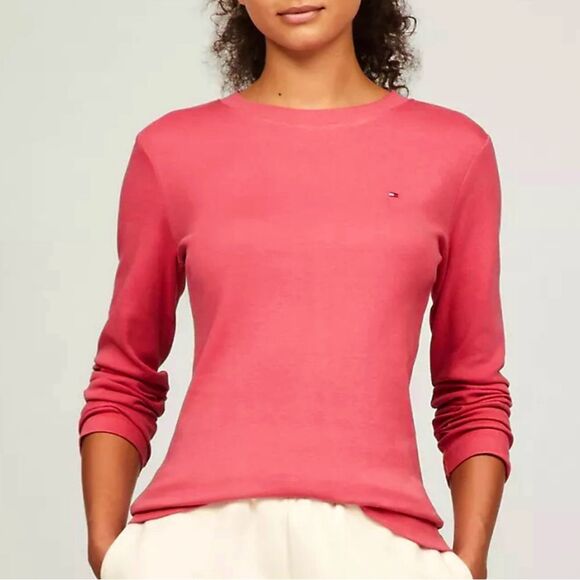 Tommy Hilfiger Womens Coral and Black Logo LongSleeve Ts Size XL (both included) - Picture 2 of 7